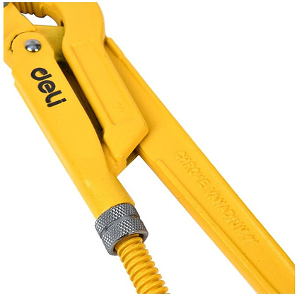 Ключ трубный Deli YS EDL105255 1.5", тип S, расрытие губок 55 мм, желтый - 4