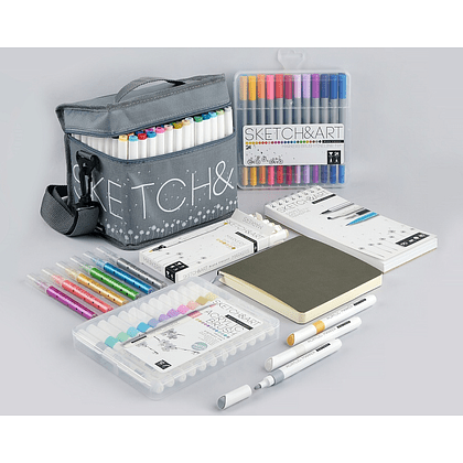 Скетчбук "Sketch&Art", 10.5х22 см , 170 г/м2, 80 листов, на спирали - 6