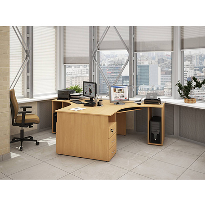 Коллекция Столица стол письменный С-1-12 П, 1200х900/600х750 мм, бук - 7