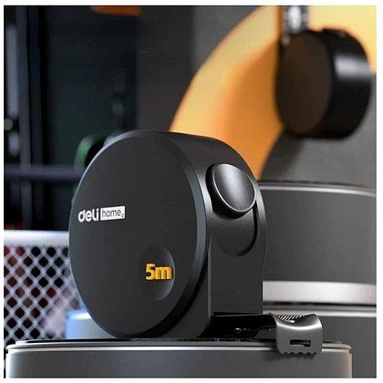Рулетка Deli HS EHT8519, 5 м х 19 мм, Soft Touch, черный - 8