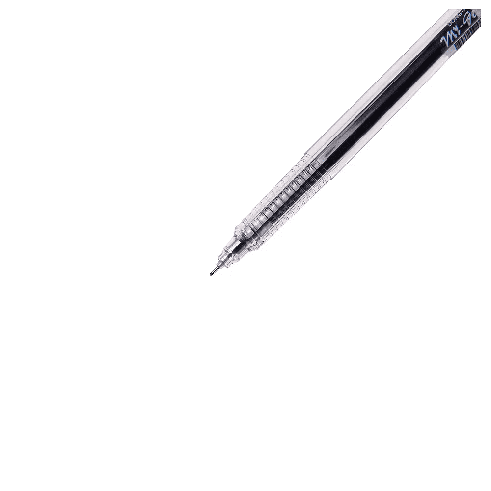 Ручка гелевая "My-Gel Standard", 0.5 мм, прозрачный, стерж. черный - 5