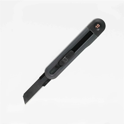 Нож строительный Deli HS EHT4018, 18 мм, Soft Touch, черный - 18