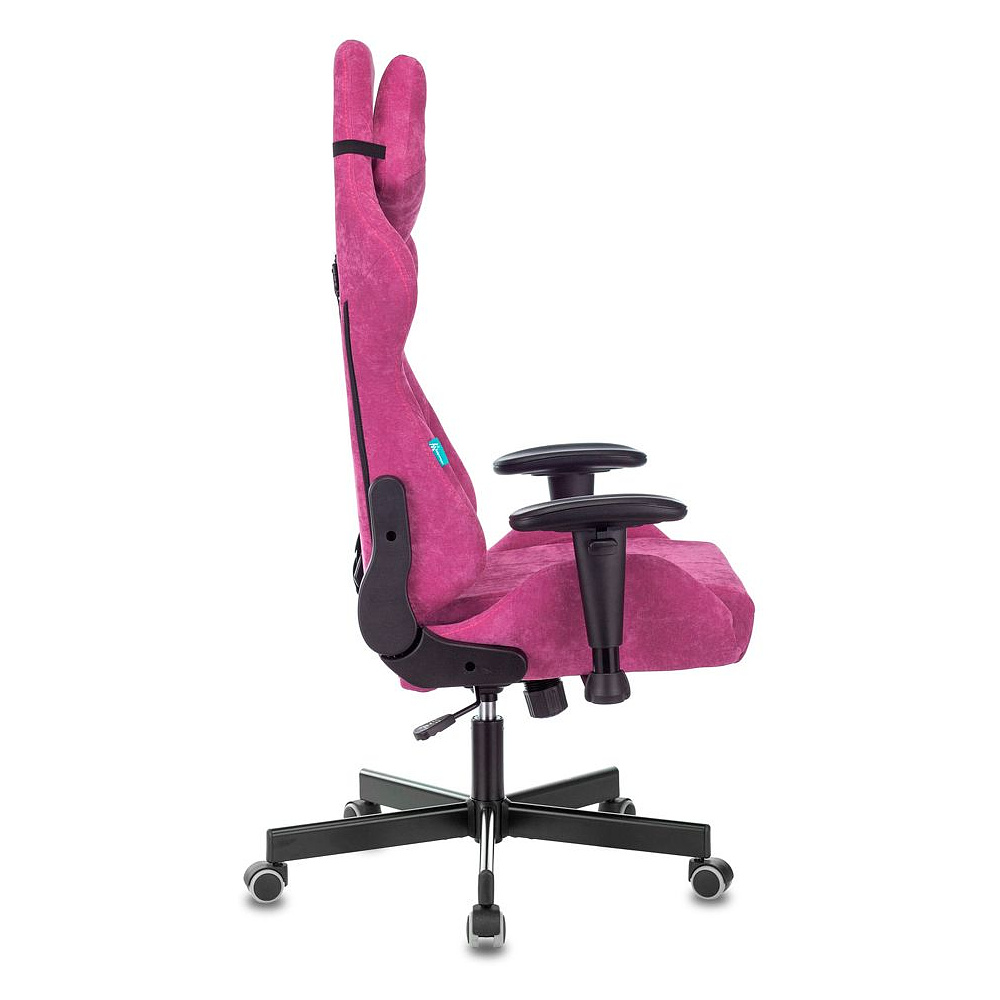 Кресло игровое Бюрократ "VIKING KNIGHT Fabric", ткань, металл, малиновый - 3