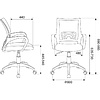 Кресло Бюрократ "CH-W695NLT", сетка, ткань, пластик, салатовый - 5