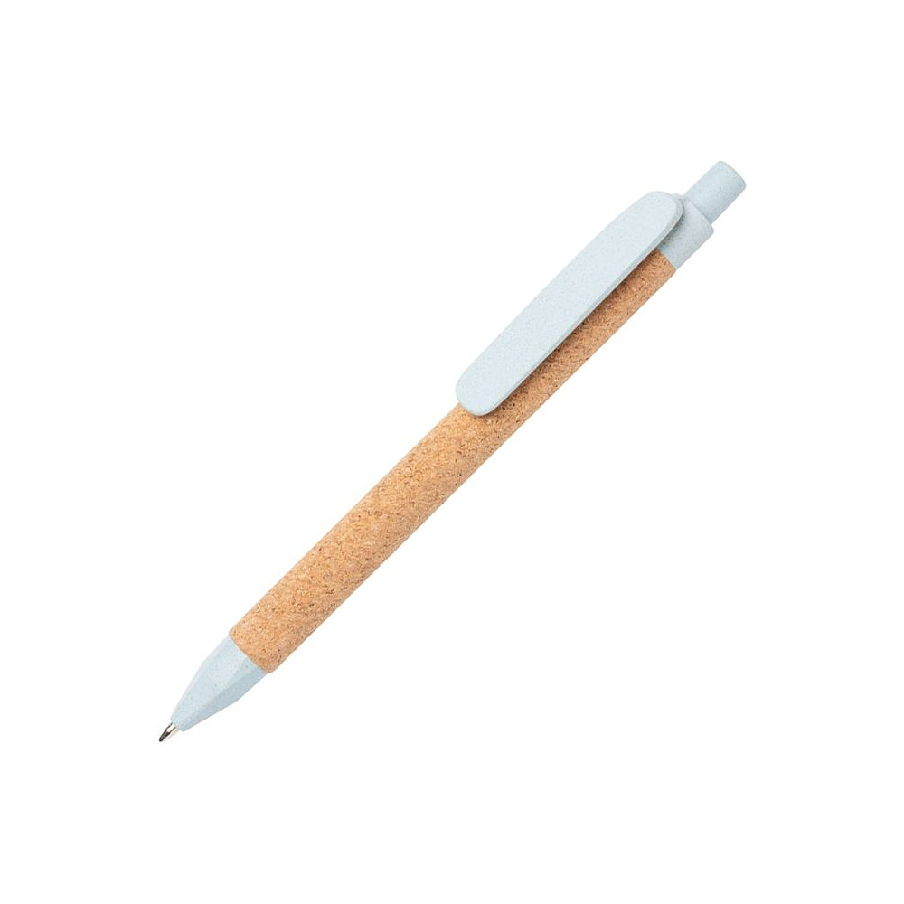 Ручка шариковая автоматическая "Write", 1.0 мм, коричневый, голубой, стерж. синий