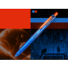 Ручка шариковая автоматическая "Space Up Cyber", 0,7 мм, синий, оранжевый, стерж. синий - 3