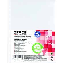 Файл (папка-карман) "Office products", A4, 100 шт, 30 мкм, прозрачный