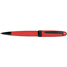 Ручка шариковая автоматическая "Bailey Matte Red Lacquer" в подарочная упаковка, 0.7 мм, красный, черный, стерж. черный