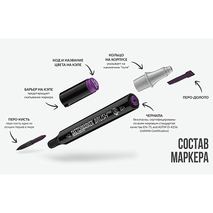 Маркер перманентный двусторонний "Sketchmarker Brush", G92 зеленый лист - 7