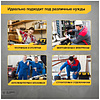 Сумка для инструментов Deli YS EDL-P1, 300х230х250 мм, ткань Oxford, черный, желтый - 9