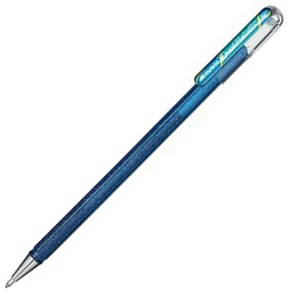 Ручка гелевая "Dual Metallic", 1.0 мм, голубой, стерж. голубой