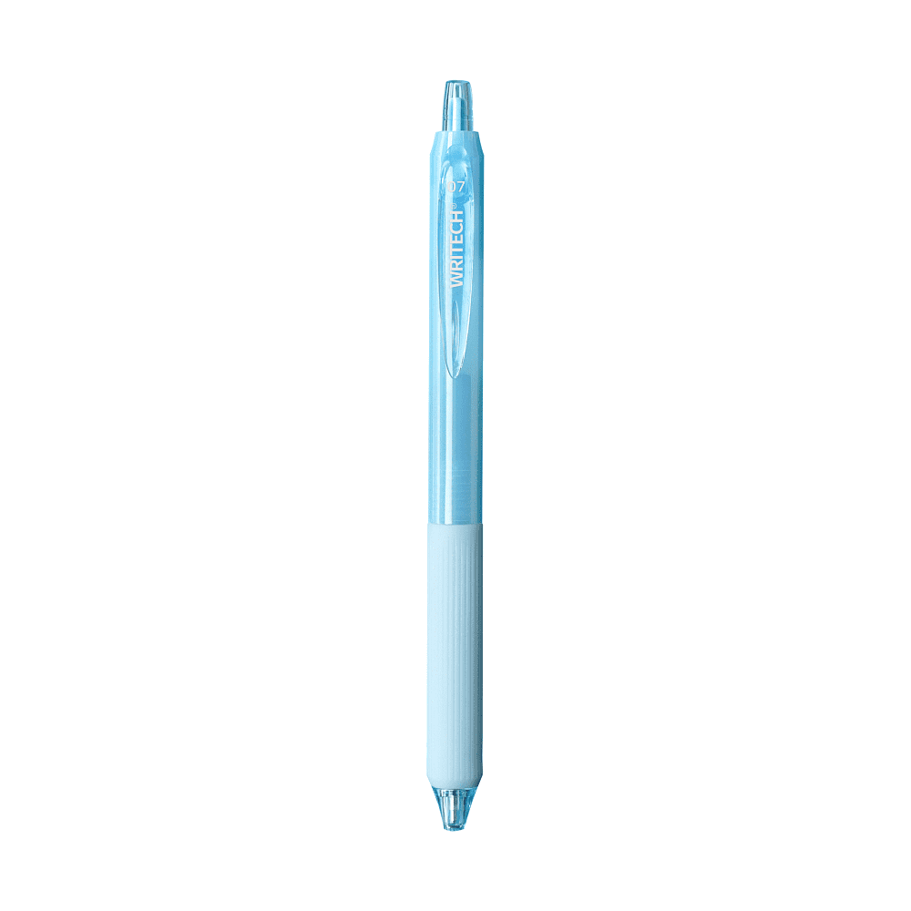 Ручка шариковая автоматическая "Low Viscosity", 0,7 мм, голубой, стерж. синий