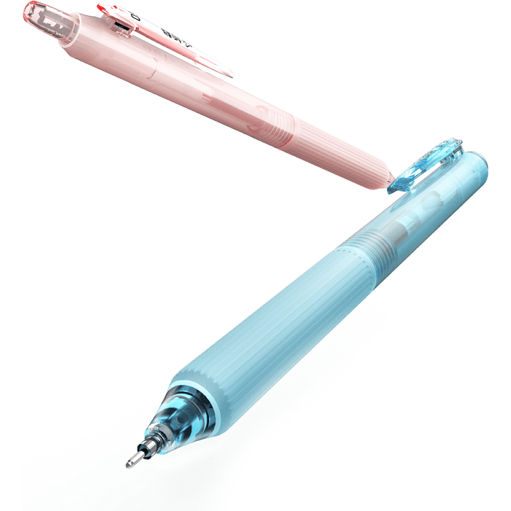 Ручка шариковая автоматическая "Low Viscosity", 0,7 мм, белый, стерж. синий - 2