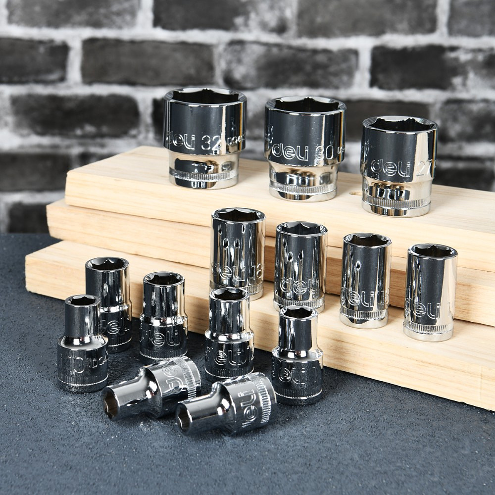 Головка торцевая шестигранная Deli YS EDQ4019 1/2", 19 мм, серебристый - 3