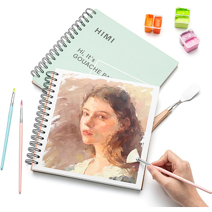 Скетчбук "Himi", 21.6x21.6 см, 160 г/м2, 50 листов, зелёный - 2