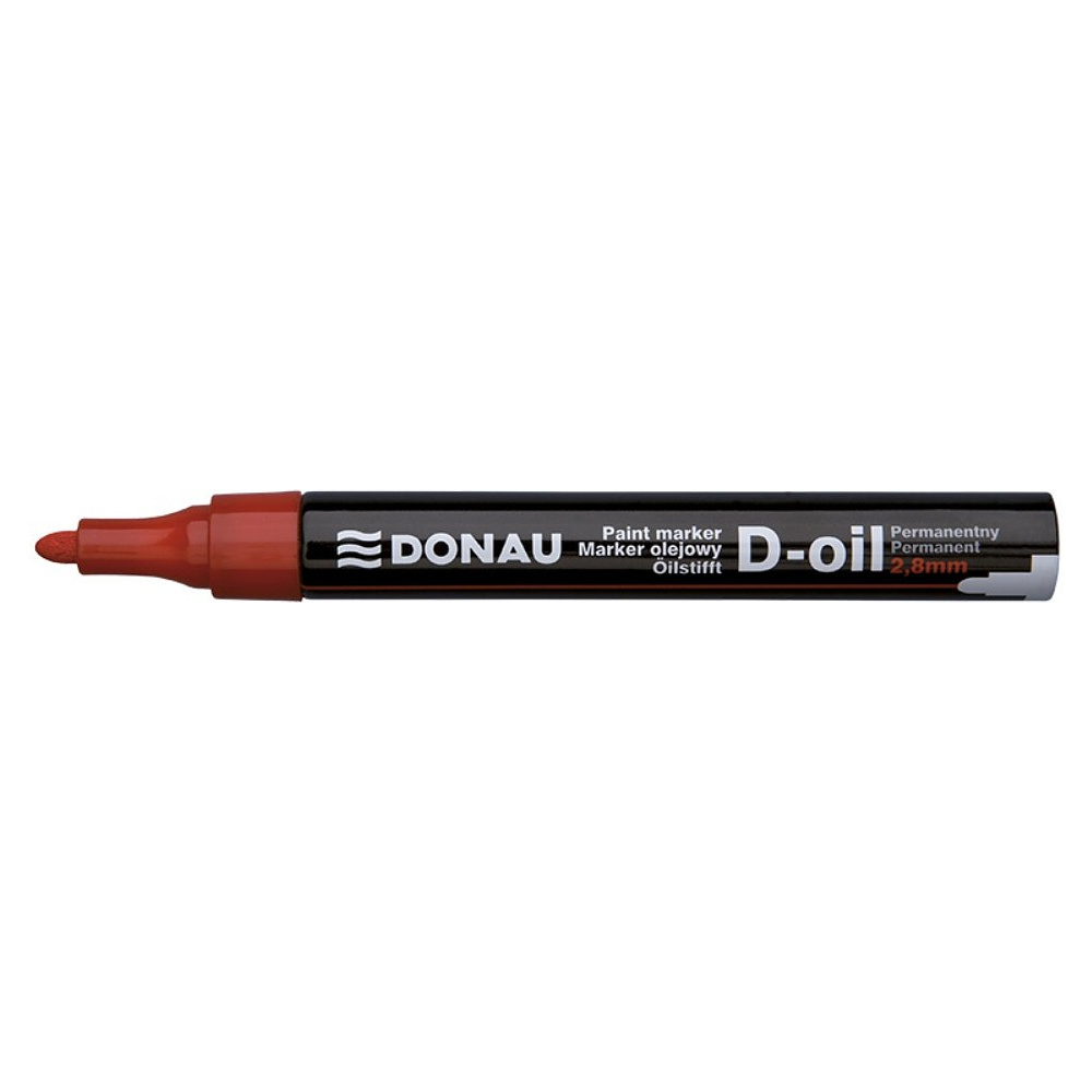 Маркер перманентный на нитрокраске "Donau D-Oil", красный - 3