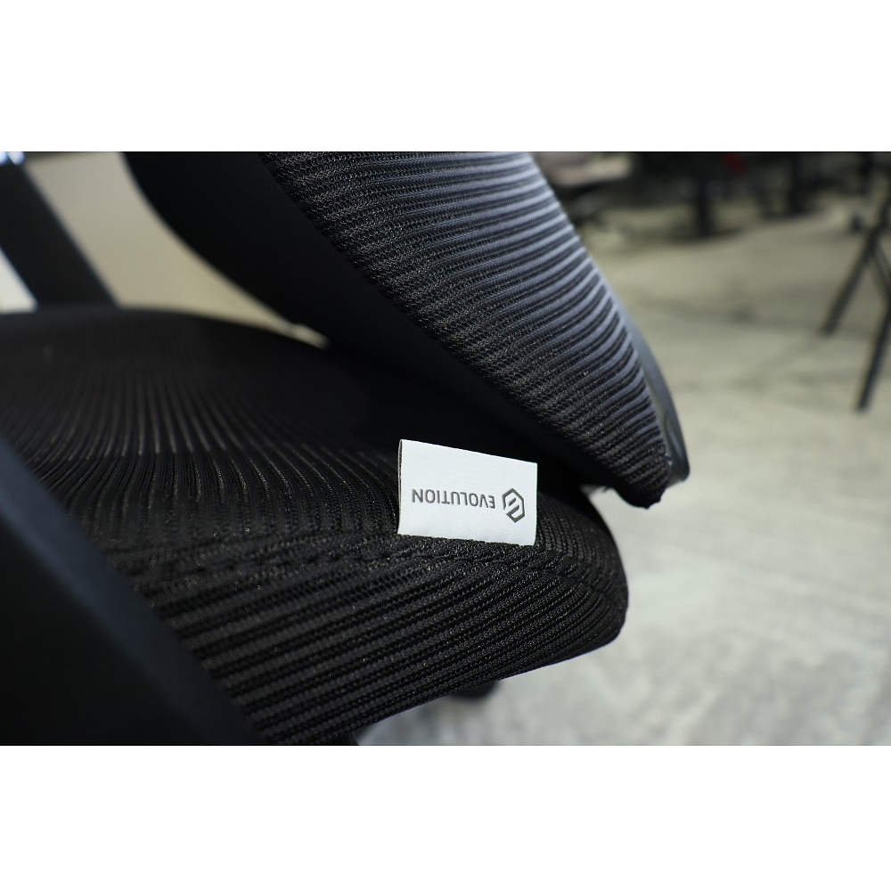 Кресло для руководителя EVOLUTION "OFFICE COMFORT", ткань, сетка, пластик, черный - 11