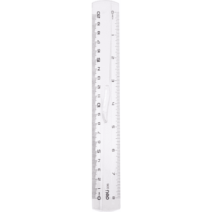 Линейка "Deli EG01612", 20 см, прозрачный