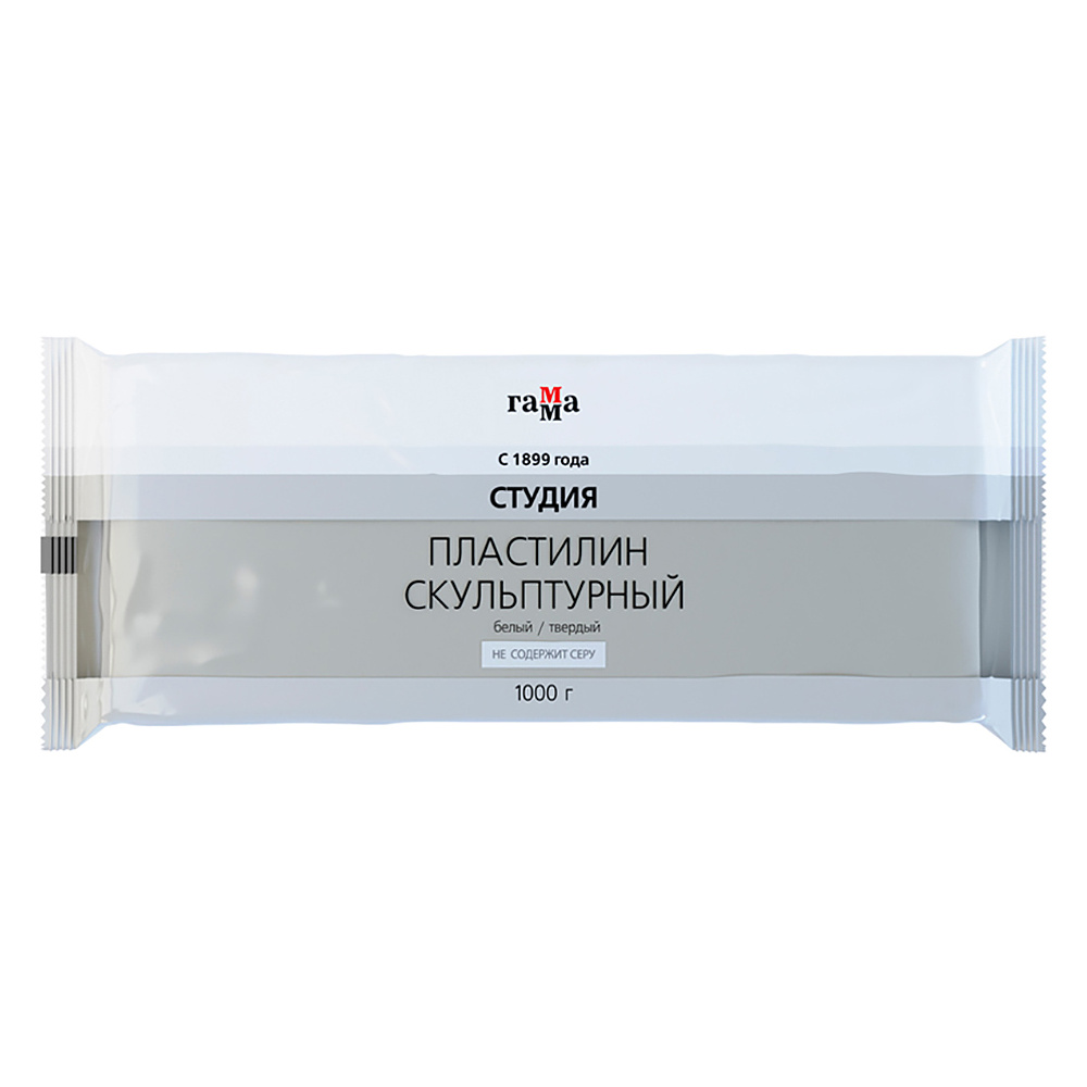 Пластилин скульптурный "Студия" Т, 1000 г, белый