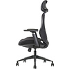 Кресло для руководителя EVOLUTION "OFFICE COMFORT", ткань, сетка, пластик, черный - 4