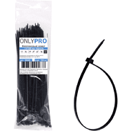 Хомут нейлоновый OnlyPro, 4.8х400 мм, черный, 100 шт 