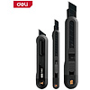 Набор ножей строительных Deli HS EHT4003, 3 шт (ножи 9мм/18мм/трапеция), Soft Touch, черный - 32