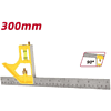 Линейка Deli EDL7300Y, с угольником и уровнем, металл, пластик, 30 см  - 2