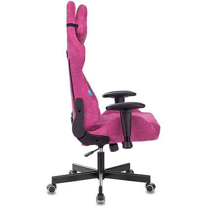 Кресло игровое Бюрократ "VIKING KNIGHT Fabric", ткань, металл, малиновый - 3