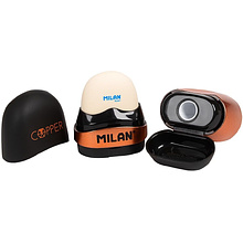 Ластик-точилка Milan "Capsule copp", 1 отверстие, без контейнера