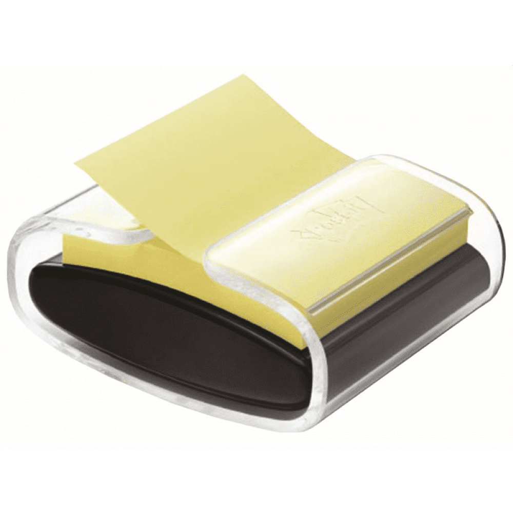 Диспенсер для бумаги "POST-IT PRO-B-1SSCY-R330", пластик, черный + 1 блок бумаги для заметок