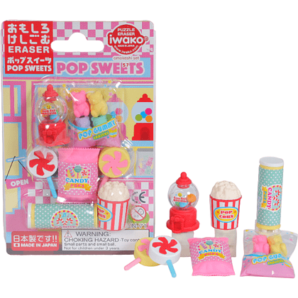 Набор ластиков "IWAKO Pop Sweets", блистер