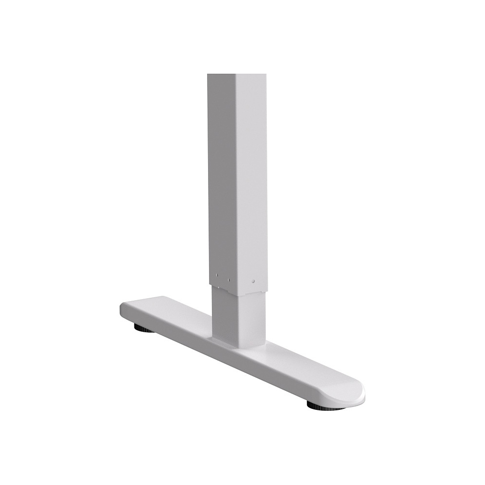 Стол с электроприводом WellDesk Basic 1300x675х18 белый/дуб термо черно-коричневый (9191460+9178193) - 5