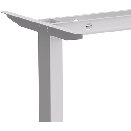 Стол с электроприводом WellDesk Basic 1300x675х18 белый/дуб термо черно-коричневый (9191460+9178193) - 4