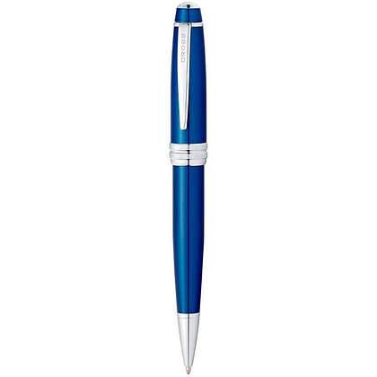 Ручка шариковая автоматическая "Cross Bailey Blue Lacquer", 0.7 мм, синий, серебристый, стерж. черный - 2