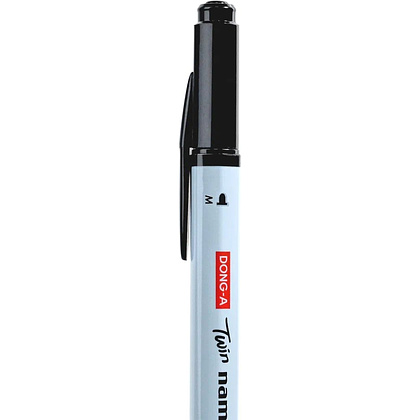 Маркер перманентный "Twin Name Pen", двусторонний, черный - 8