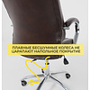 Кресло для руководителя "KING A" поворотное, хром, натуральная кожа, темно-коричневый - 19