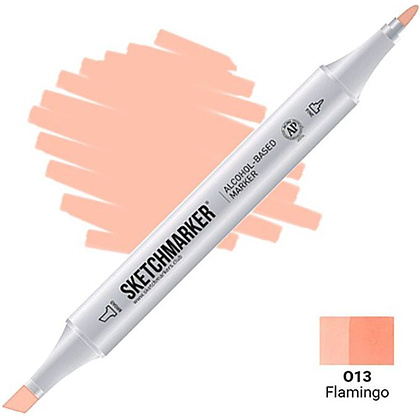 Маркер перманентный двусторонний "Sketchmarker", O13 фламинго