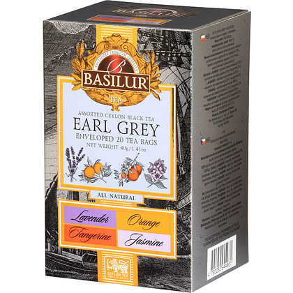Чай Basilur "Earl Grey", 20 пакетиковx2 гр, ассорти - 2