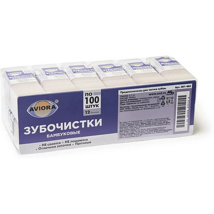 Зубочистки в прямоугольной банке, 100 шт/упак - 3