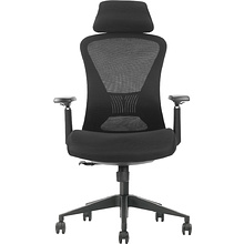 Кресло для руководителя EVOLUTION "OFFICE COMFORT", ткань, сетка, пластик, черный