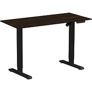 Стол с электроприводом WellDesk Basic 1300x675х18 черный/дуб термо черно-коричневый (9191456+9178193)