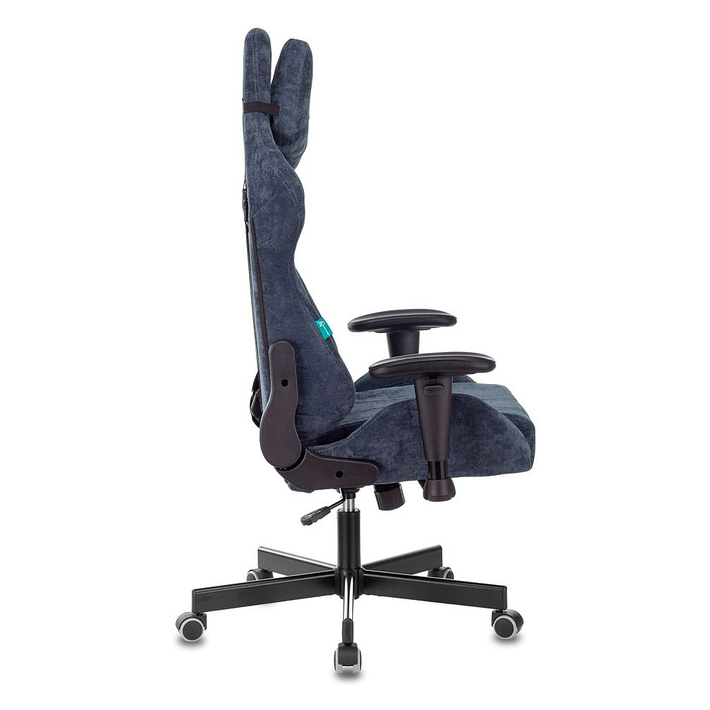 Кресло игровое Zombie "VIKING KNIGHT Fabric", ткань, металл, синий - 3