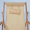 Кресло-шезлонг DYATEL с подлокотниками, ткань, бежевый, массив сосны - 9