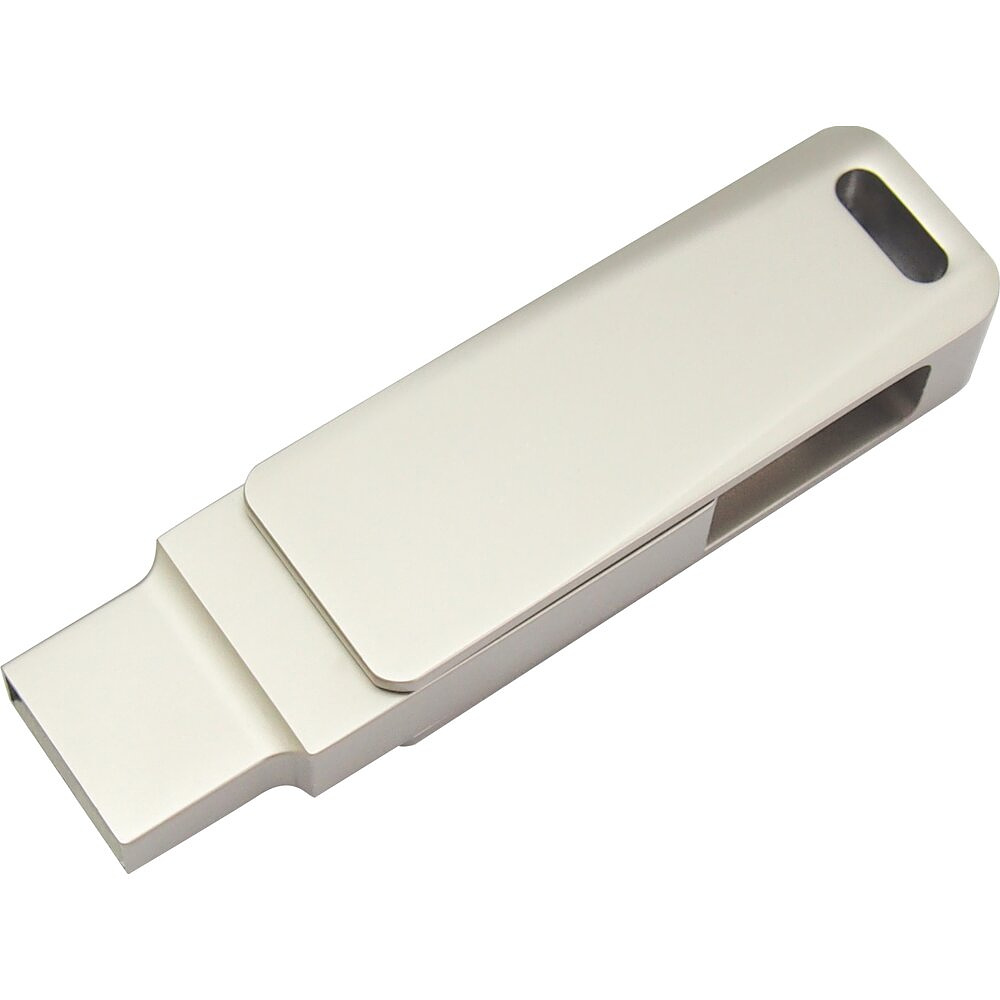 USB Flash накопитель 3.0 128 Gb СК-046, TypeC Dual, металл, серебристый - 2