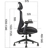 Кресло для руководителя EVOLUTION "OFFICE COMFORT", ткань, сетка, пластик, черный - 10