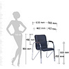 Стул для посетителей SitUp "Samba Chrome", хром, кожзам, черный  - 2