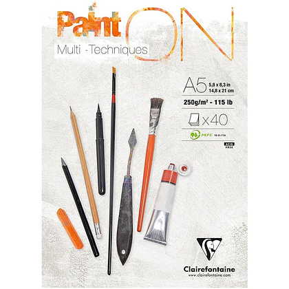 Блок-склейка "Paint'On", А5, 250 г/м2, 40 листов