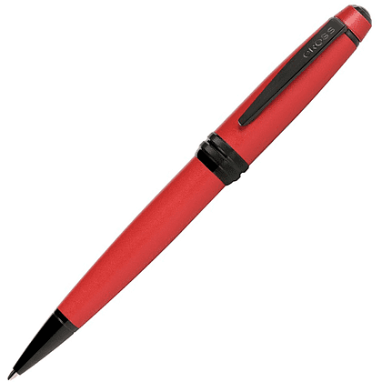 Ручка шариковая автоматическая "Bailey Matte Red Lacquer" в подарочная упаковка, 0.7 мм, красный, черный, стерж. черный