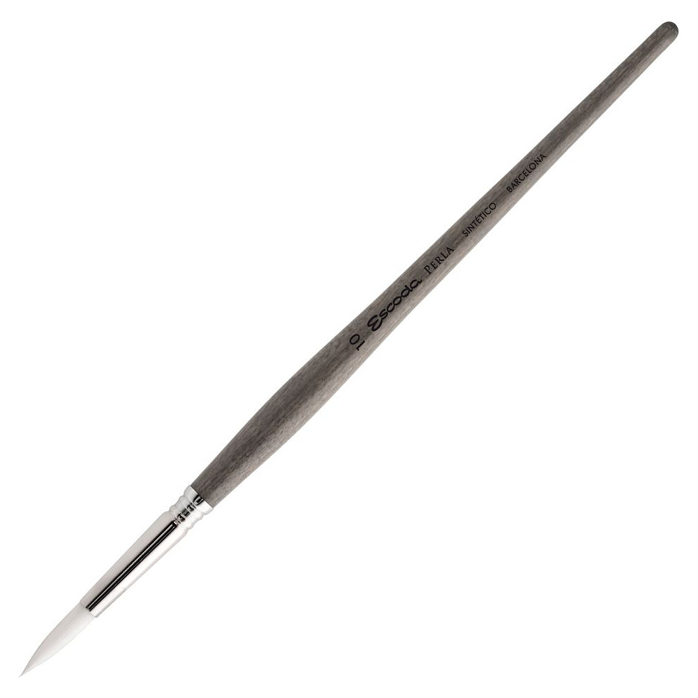 Кисть "Escoda Perla 1430", синтетика белая, круглая, №1