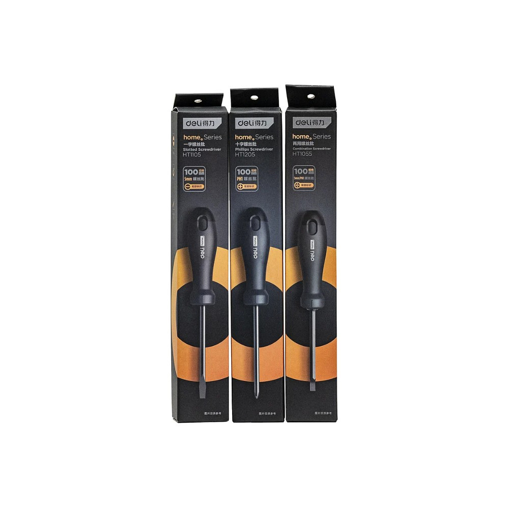 Отвертка Deli HS EHT1055, PH2х180 мм, Soft Touch, черный - 11